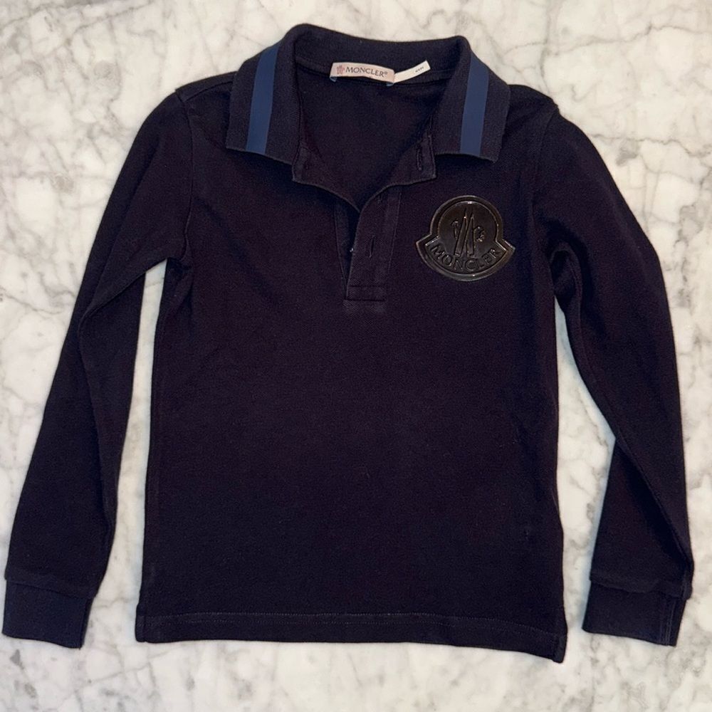 Moncler Blue Polo Classic Style 5Y